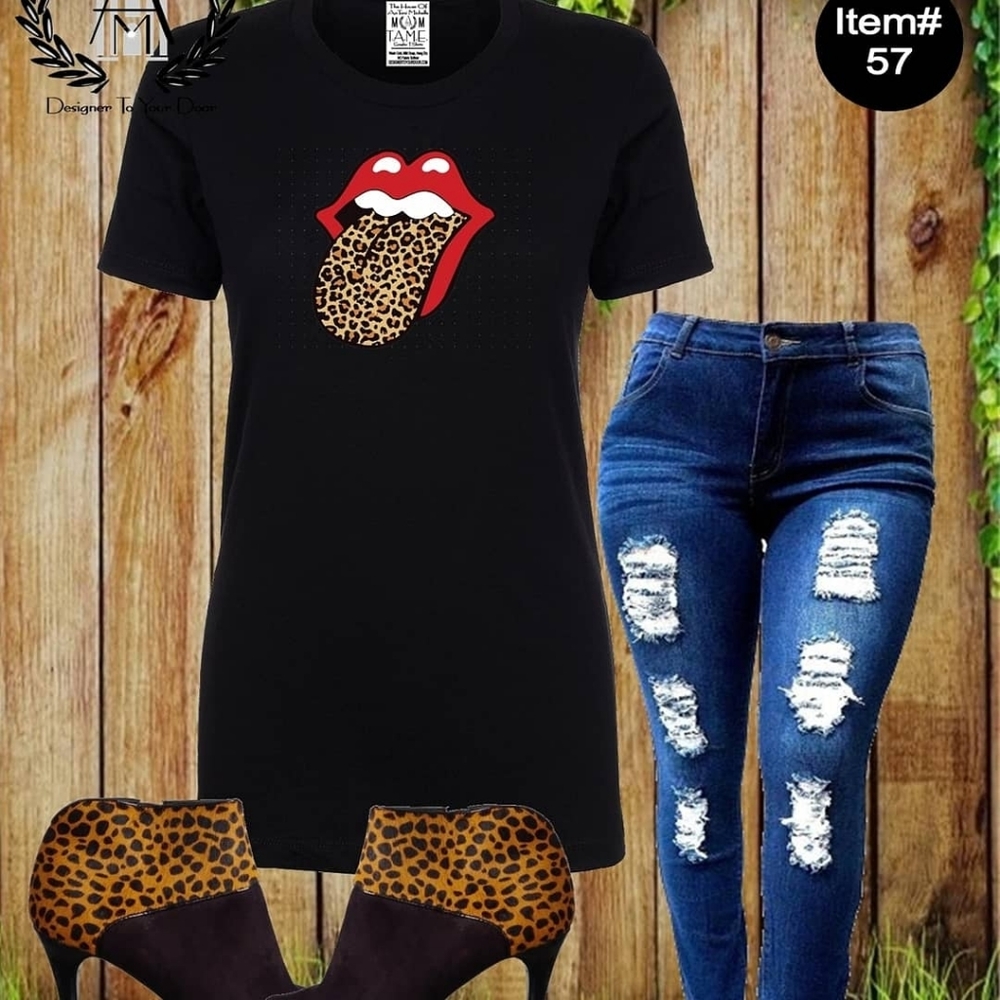 Leopard Tongue Graphic Tee